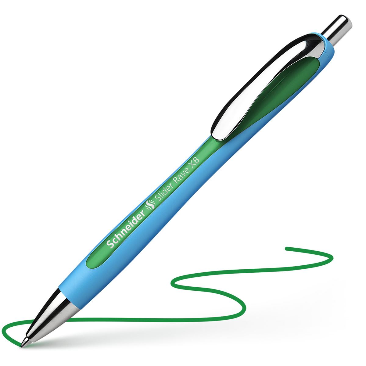 Schneider Slider Rave Green Ink Ballpoint Pen