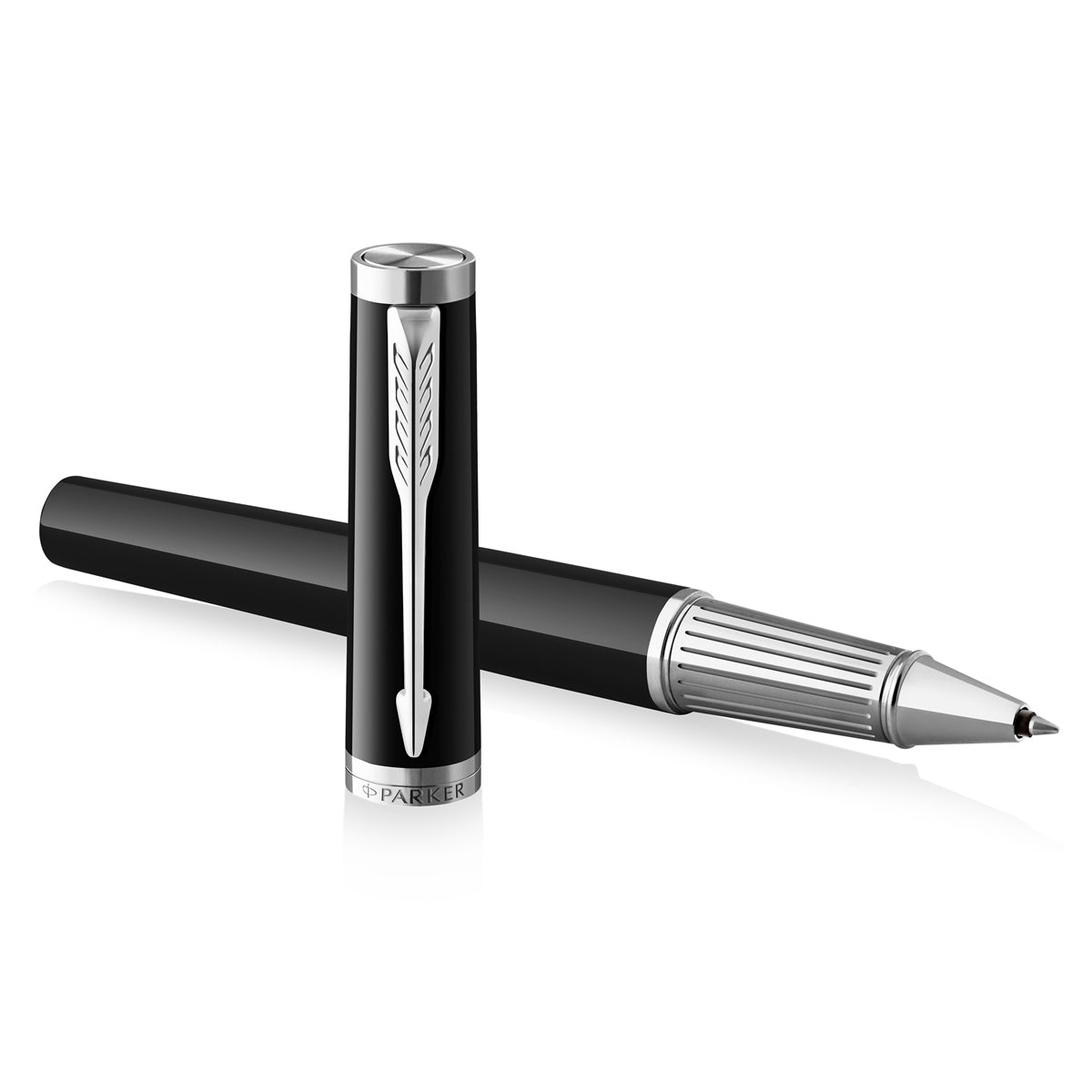 Parker Ingenuity Black Chrome Trim Rollerball Pen | Executive Pens Direct
