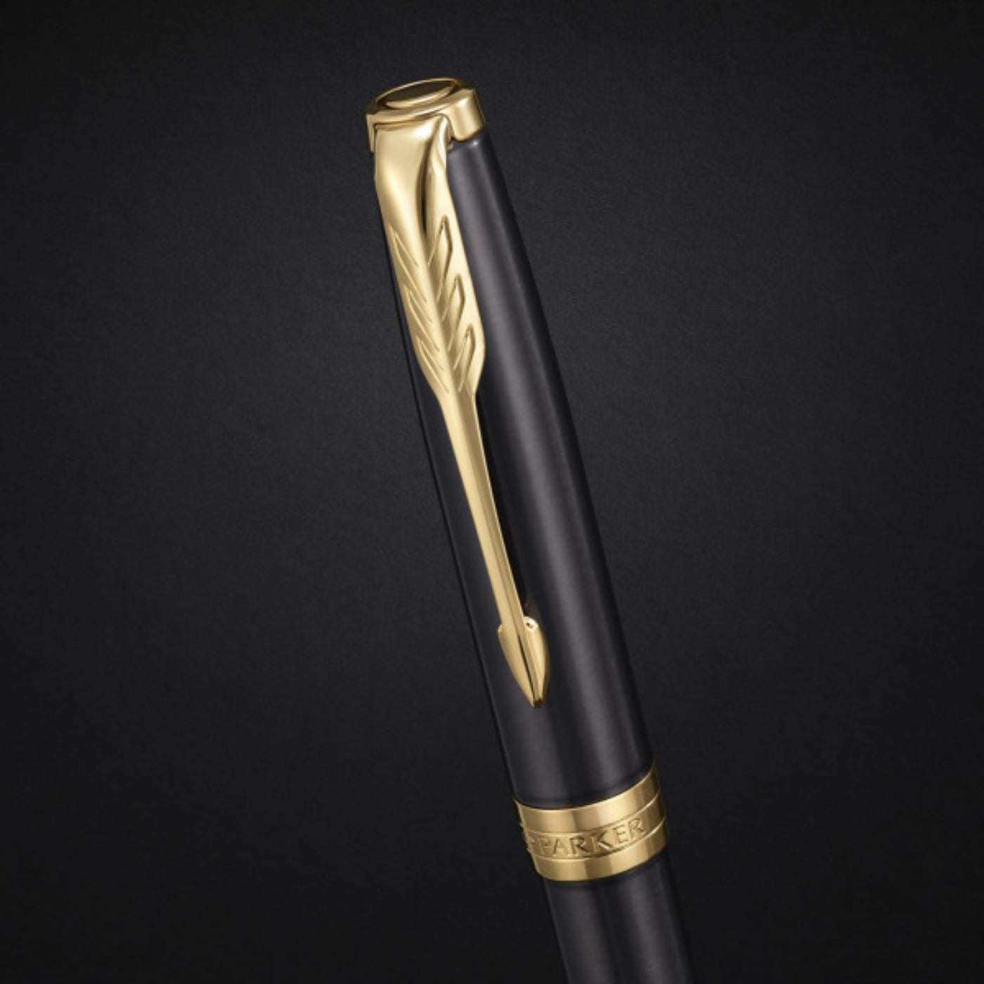 Parker Sonnet Grey Gold Trim Ballpoint Pen