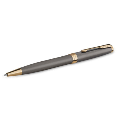 Parker Sonnet Grey Gold Trim Ballpoint Pen