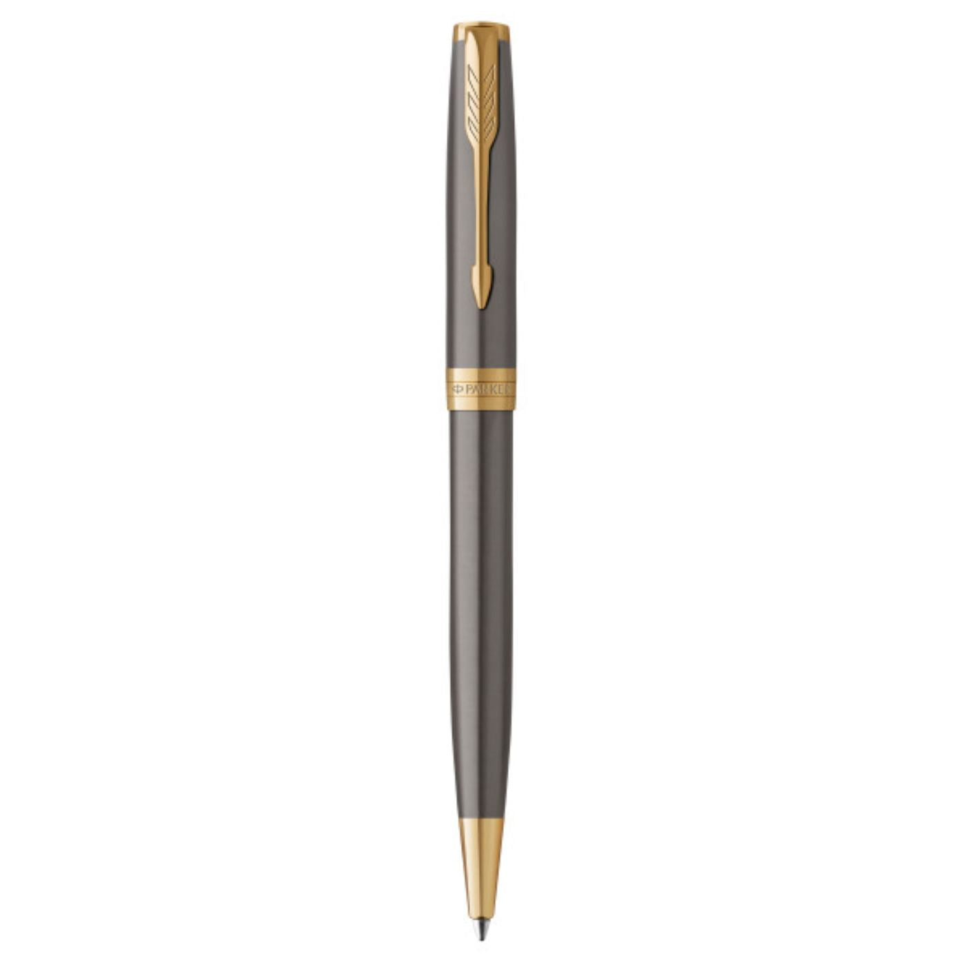 Parker Sonnet Grey Gold Trim Ballpoint Pen