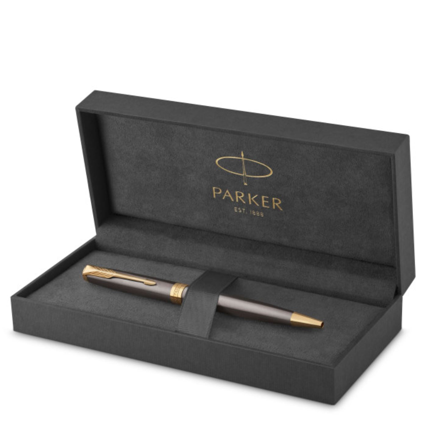 Parker Sonnet Grey Gold Trim Ballpoint Pen