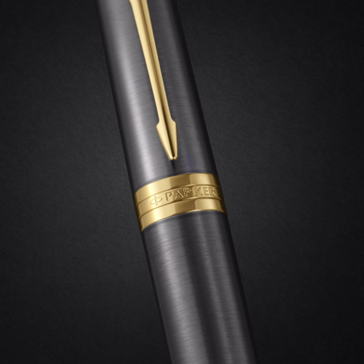 Parker Ingenuity Grey Gold Trim Fountain Pen - Medium 