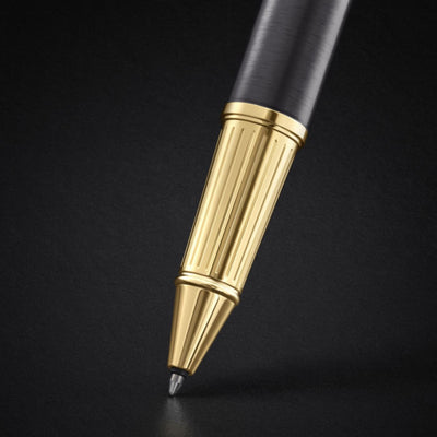 Parker Ingenuity Grey Gold Trim Rollerball Pen