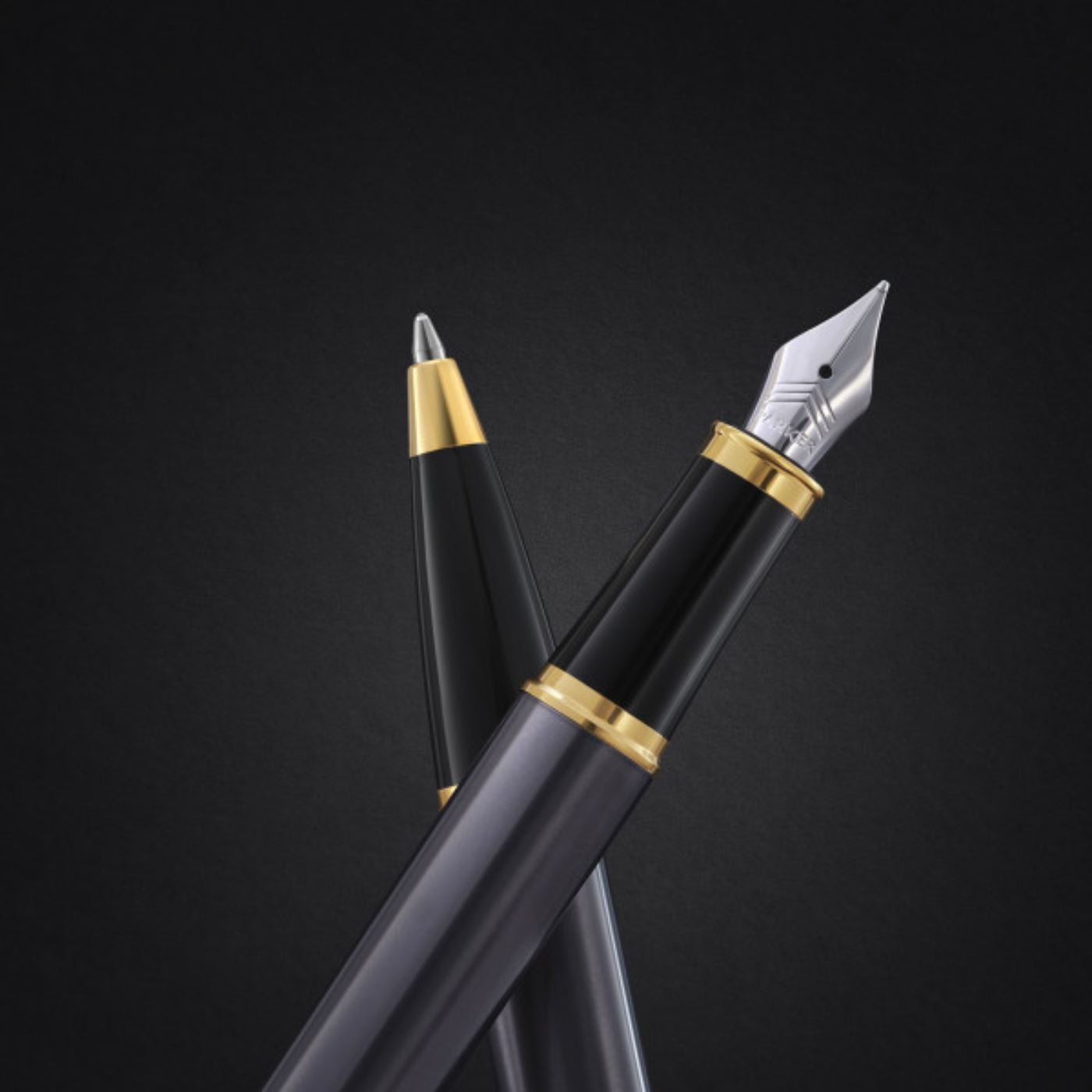 Parker IM Grey Gold Trim Ballpoint Pen