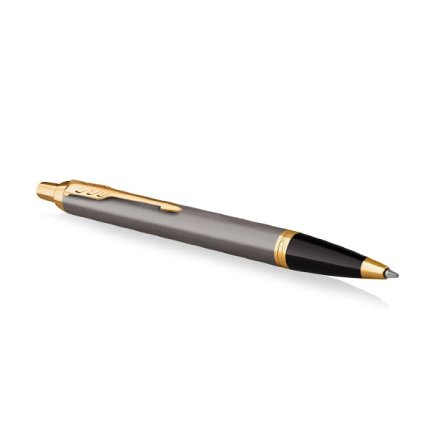 Parker IM Grey Gold Trim Ballpoint Pen