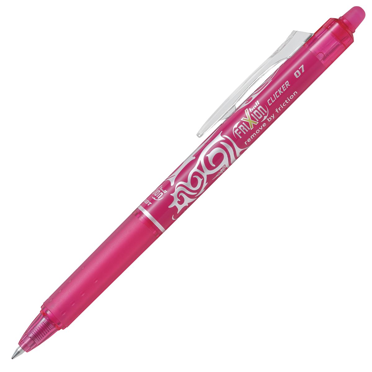 Pilot FriXion Ball Clicker Erasable Rollerball Pen - Pink