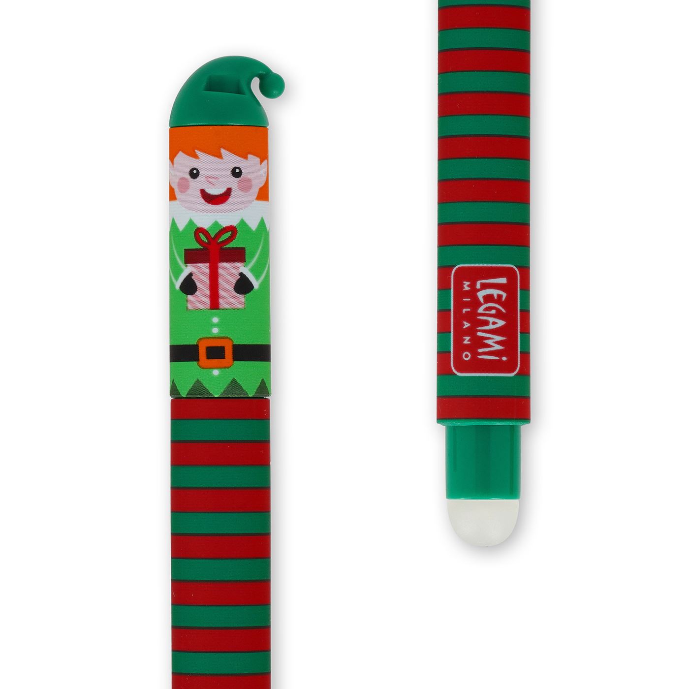 Legami Christmas Edition Naughty or Nice Erasable Gel Pen Set - NEW 2024 Santa, Rudolph, Elf