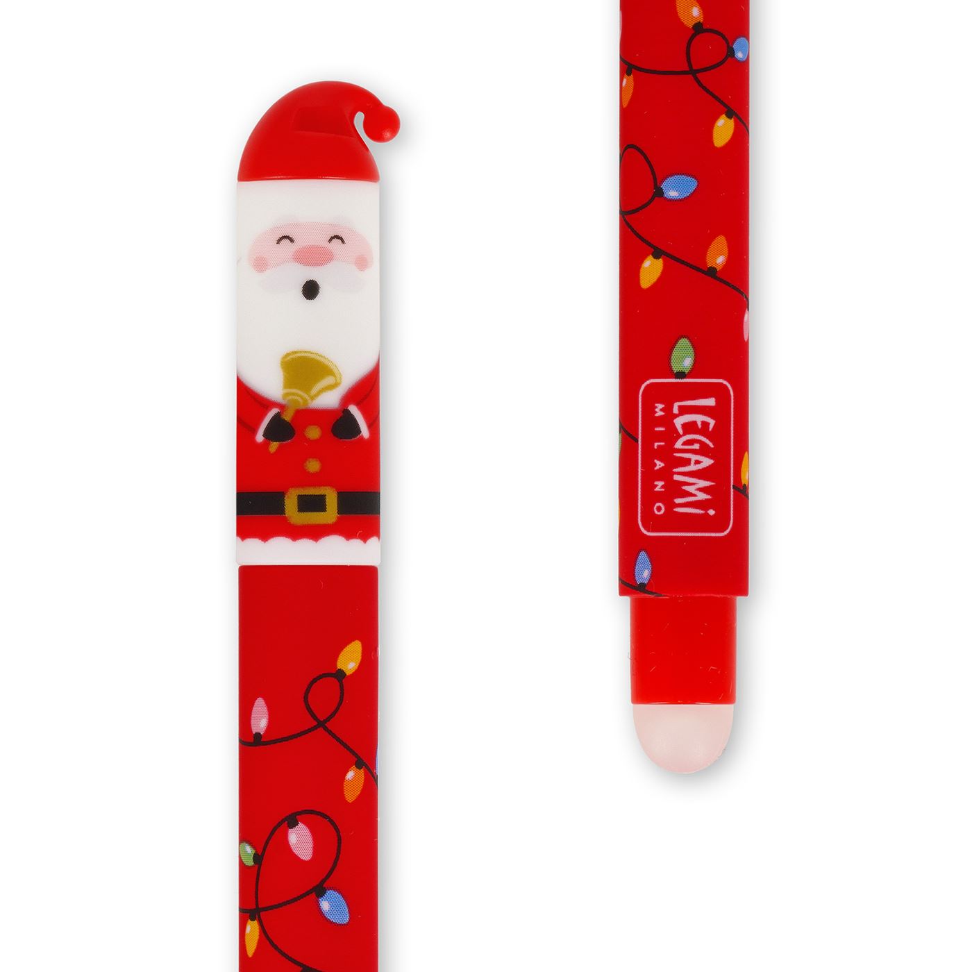 Legami Christmas Edition Naughty or Nice Erasable Gel Pen Set - NEW 2024 Santa, Rudolph, Elf