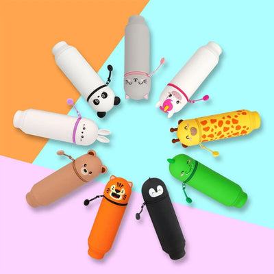 Legami Kawaii 2 in 1 Soft Silicone Pencil Case - Penguin