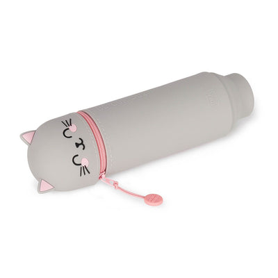 Legami Kawaii 2 in 1 Soft Silicone Pencil Case - Kitty 2