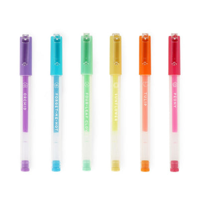 Legami Set of 6 Mini Gel Pens - Spring is in the Air Pastel Colours