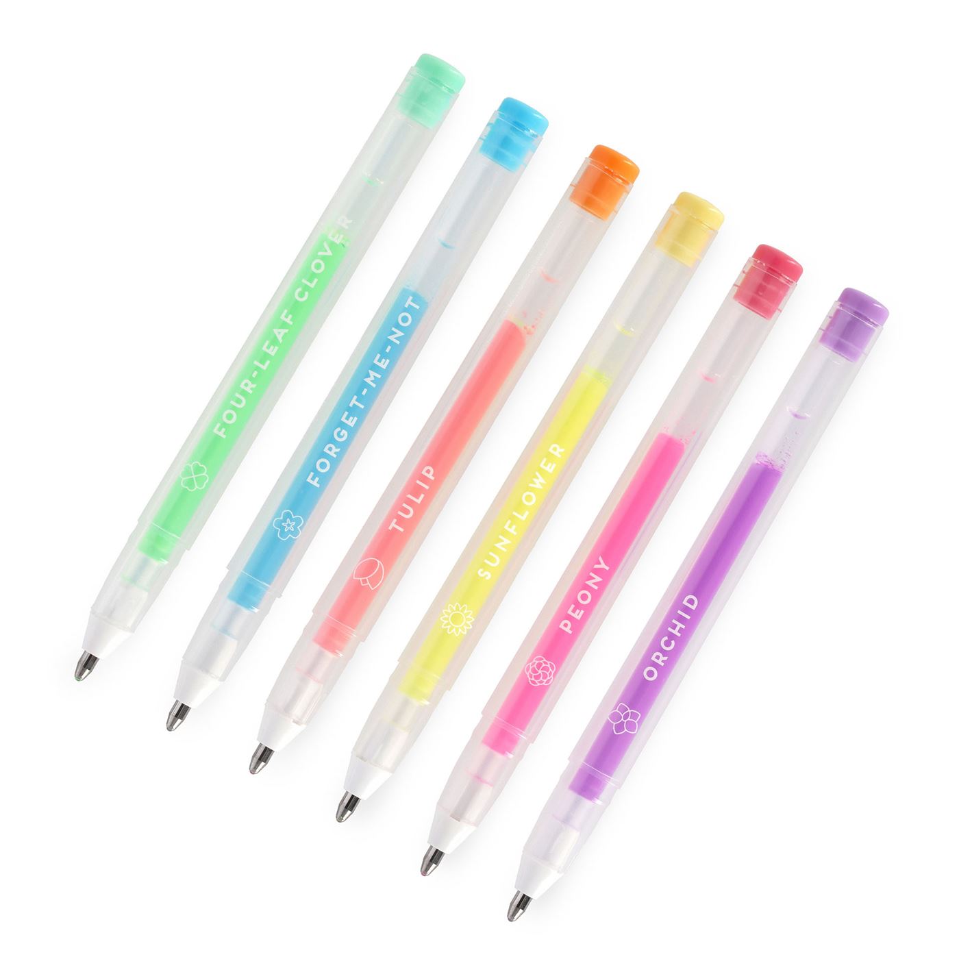 Legami Set of 6 Mini Gel Pens - Spring is in the Air Pastel Colours