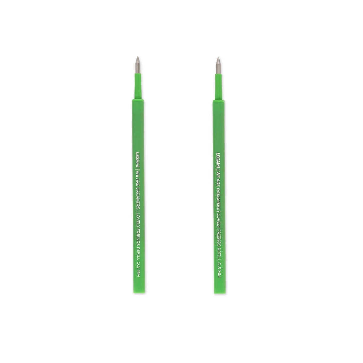 Legami Erasable Lovely Friends Gel Pen Refills - 2 Pack - Green