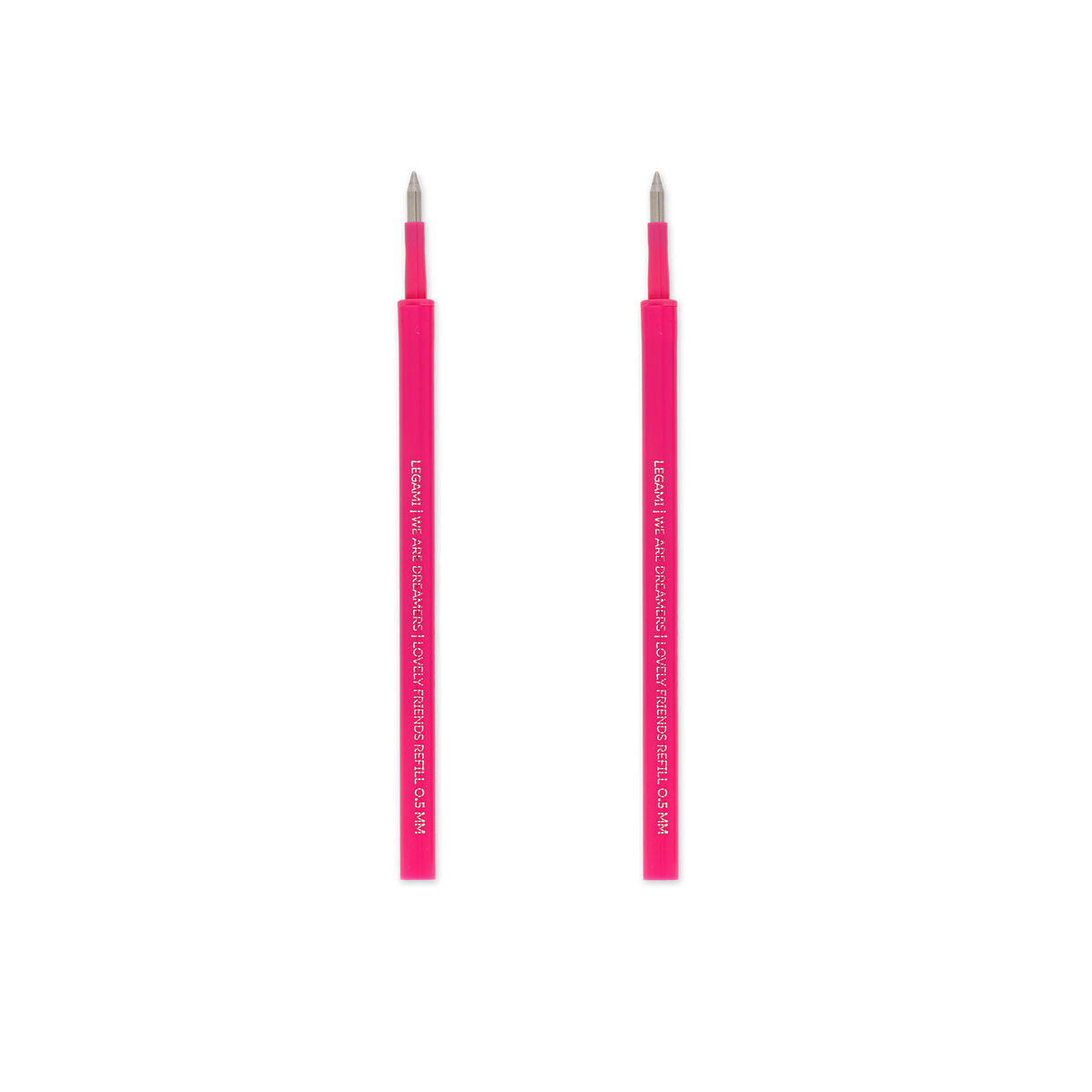 Legami Erasable Lovely Friends Gel Pen Refills - 2 Pack - Pink