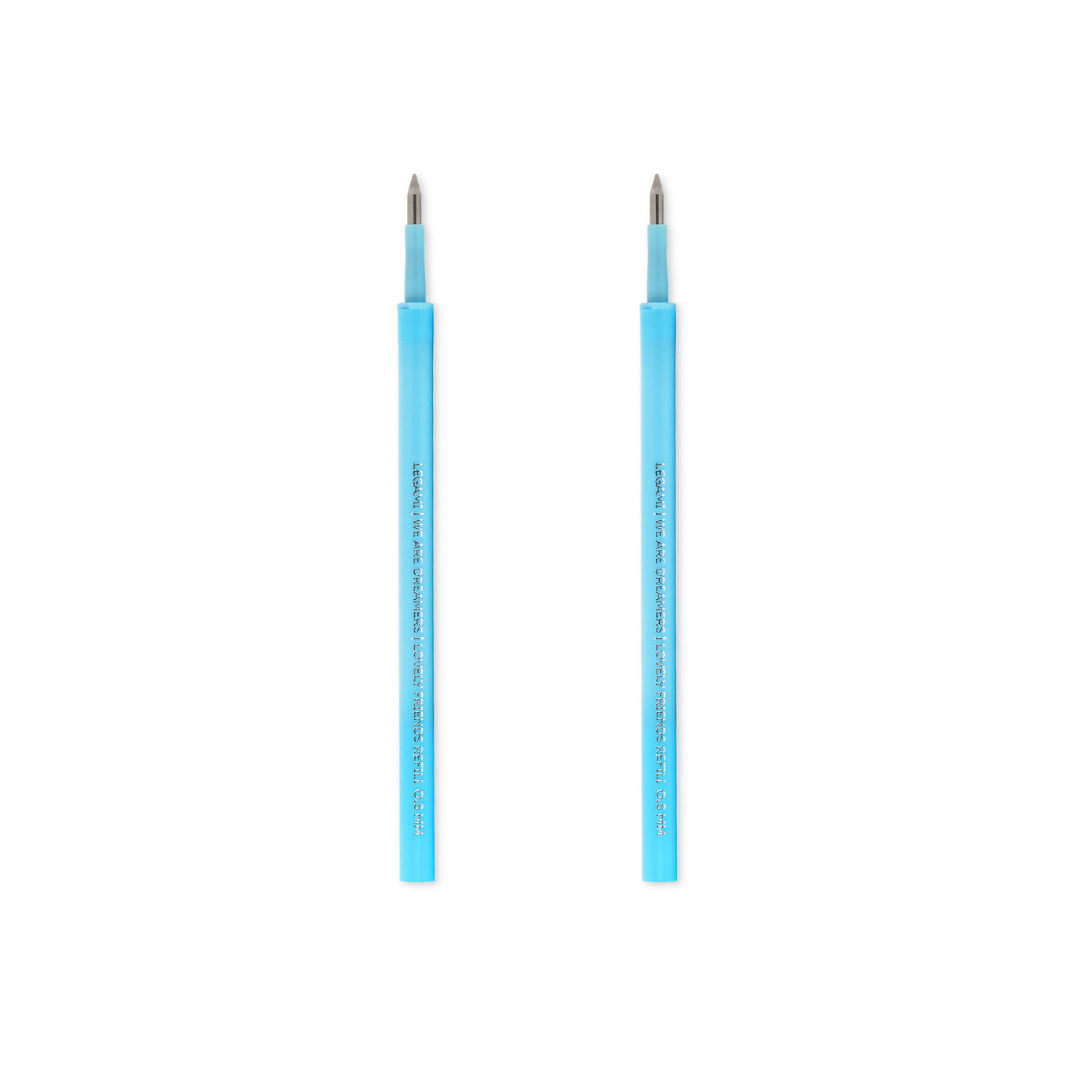 Legami Erasable Lovely Friends Gel Pen Refills - 2 Pack - Sky Blue