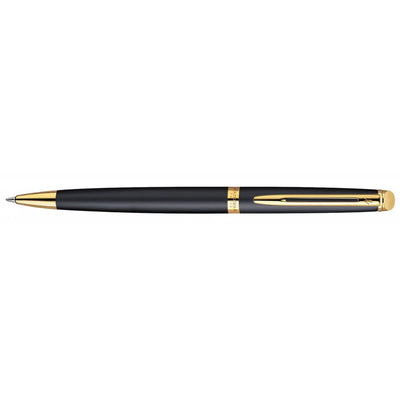 Waterman Hemisphere Matt Black Gold Trim Ballpoint & Fountain Pen Set