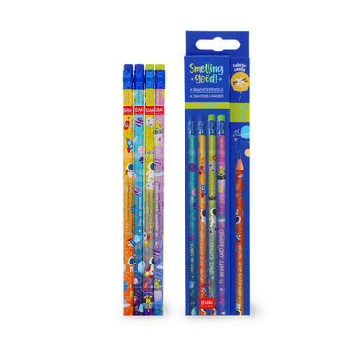 Legami’s Space Set of 4 Scented HB Graphite Pencils - Smelling Good!