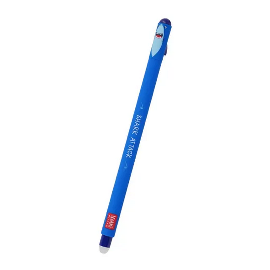 Legami Blue Erasable Gel Pen - Shark