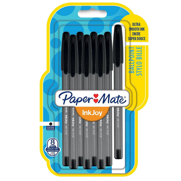 Papermate Inkjoy 100 Capped Ballpoint Pen - Medium - Assorted