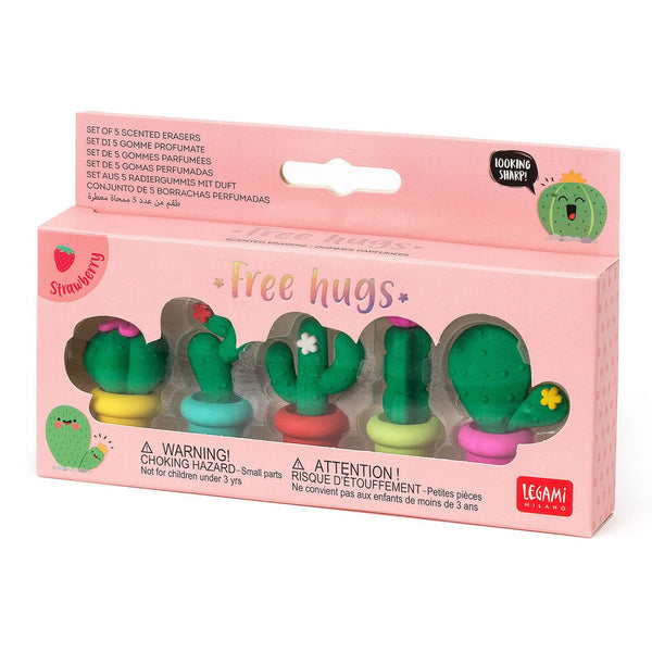 Set di 5 Gomme Profumate - Free Hugs - Cactus - Legami